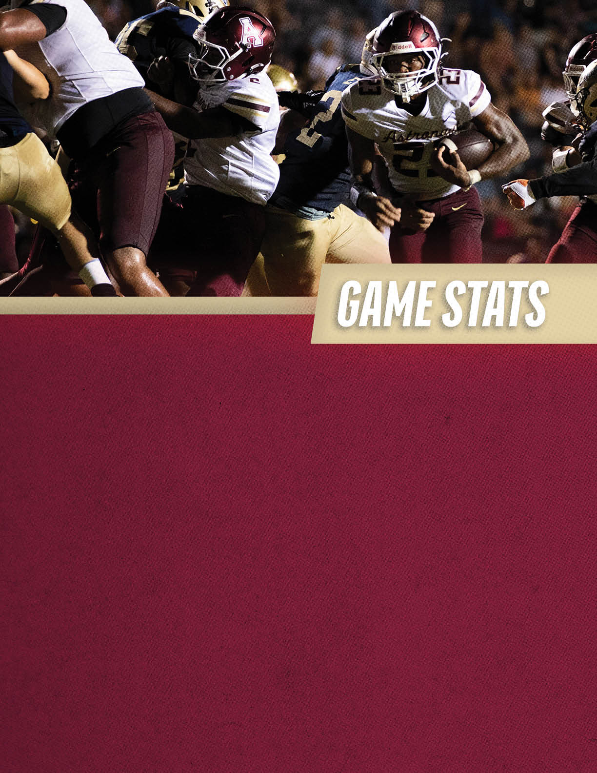 People in football uniforms are engaged in a game with one person running while holding the ball and others attempting to block or tackle. Description generated by AI