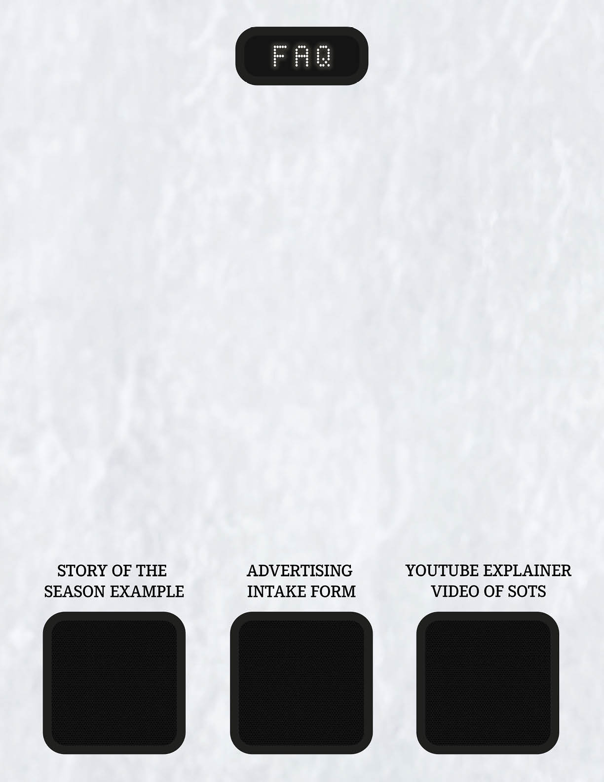 Three squares with the words Story of the Season, Advertising, and YouTube Explaner. AI generated content