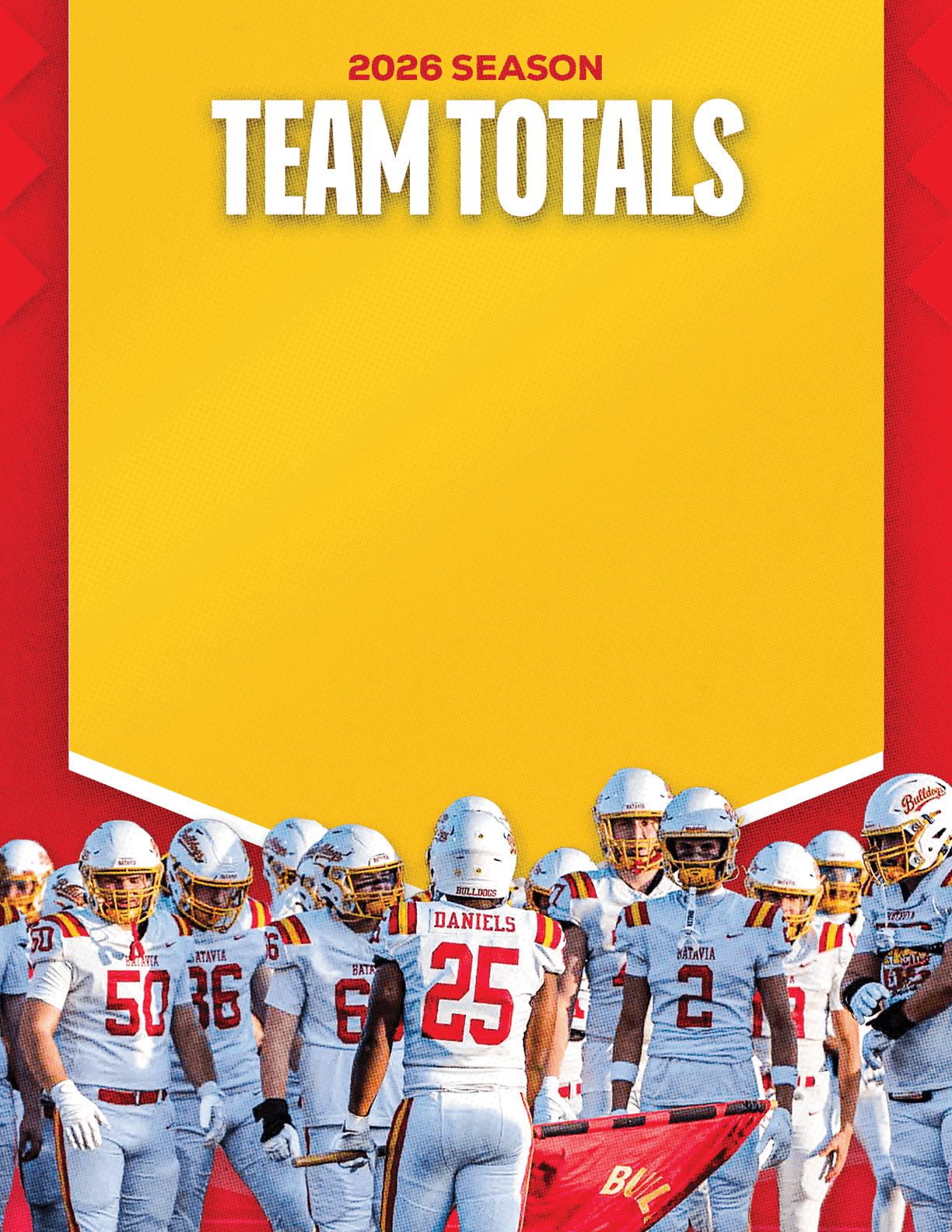 A group of football players standing on a field. Description generated by AI