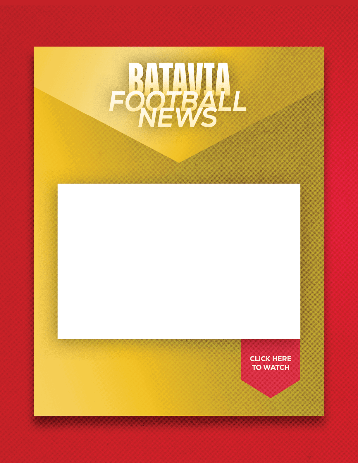 A red and blue sign with a blank space for a headline. Description generated by AI
