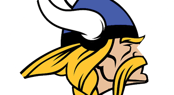 A blue and white bull head. Description generated by AI