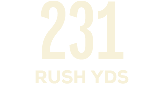 231 RUSH YDS