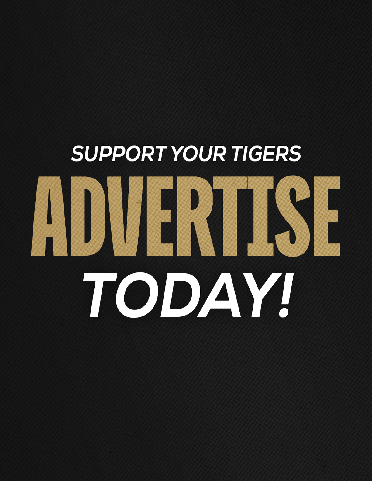 Advertisement for tigers. Description generated by AI