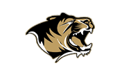 A tiger's head with its mouth open. Description generated by AI