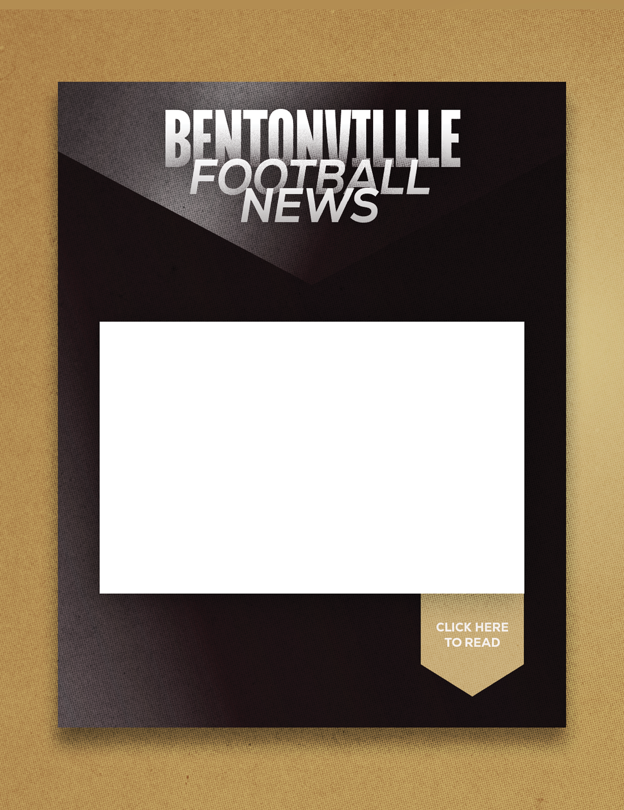 A football news magazine cover with a blank space. Description generated by AI