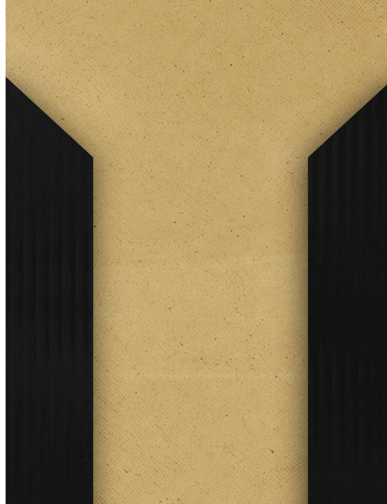Three black and white houses on a tan background. Description generated by AI