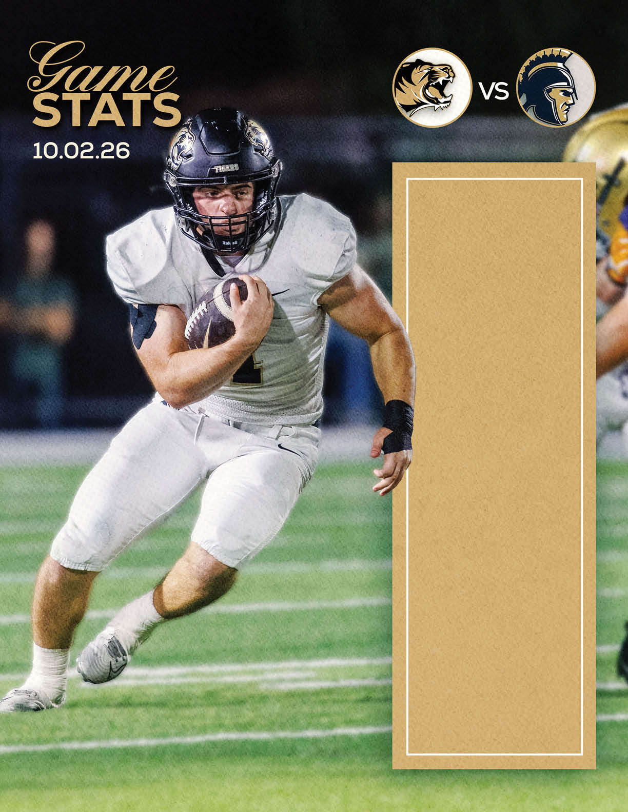 A football player is kicking a football. Description generated by AI