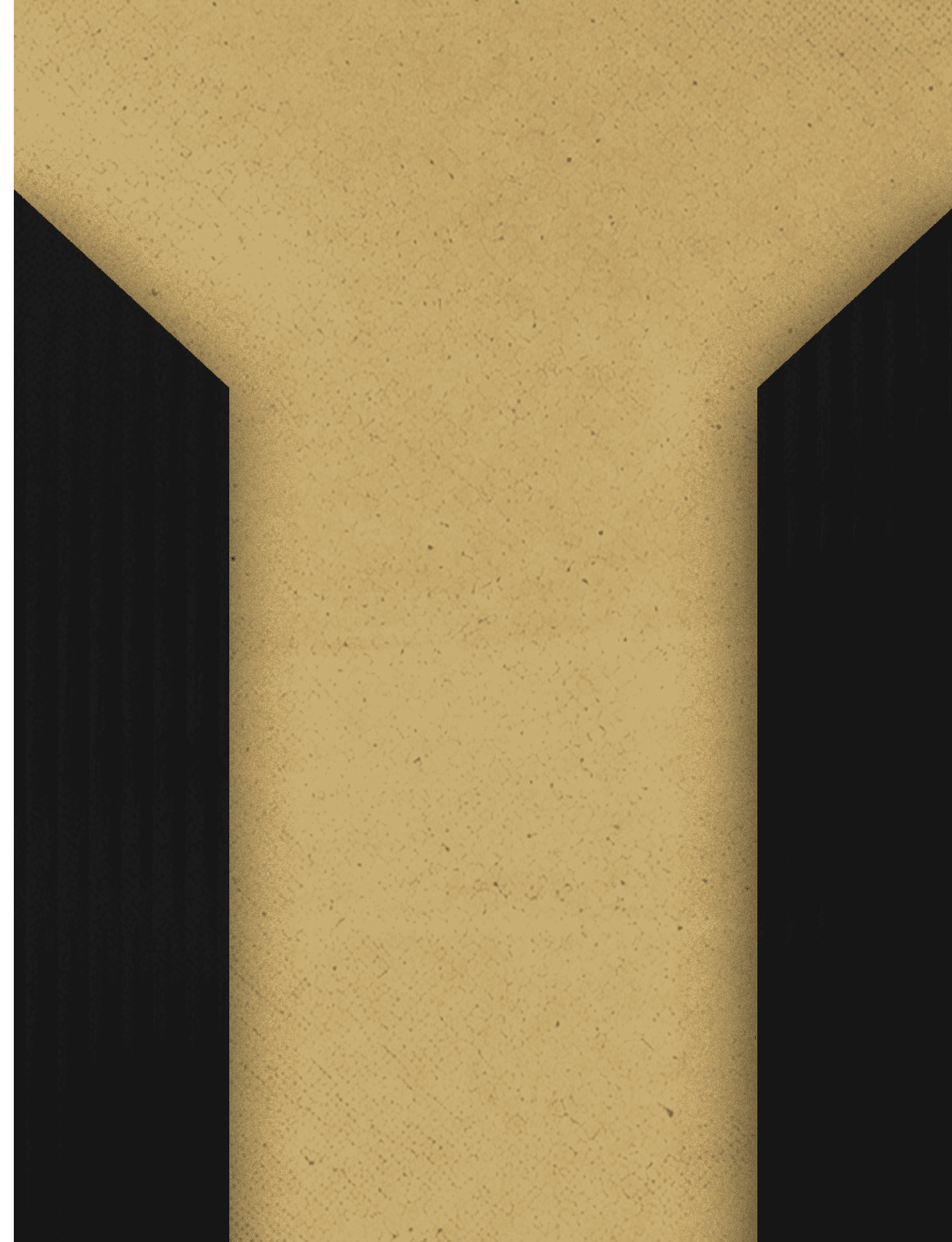 Three black and white houses on a tan background. Description generated by AI