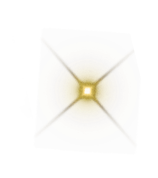 A yellow circle with a light shining in the middle. Description generated by AI