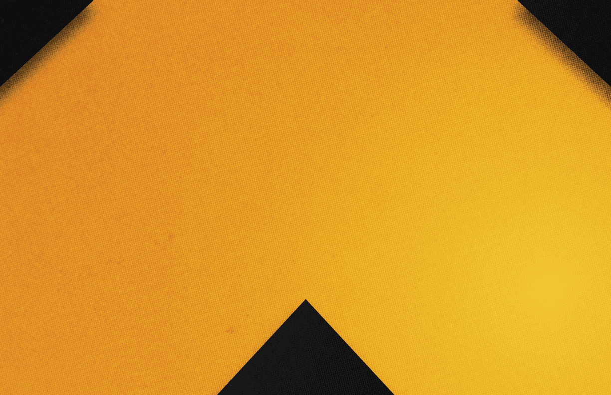 A red and black triangle. Description generated by AI