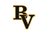 The letters R and V are overlapping in a bold black font with a gold outline on a black background. Descripci n generada con IA