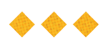 Three orange diamond-shaped crackers arranged in a horizontal row on a white background. Descripci n generada con IA