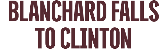 blanchard falls to clinton