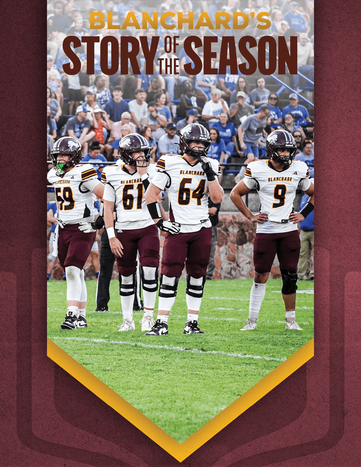 A group of football players huddled together. Description generated by AI