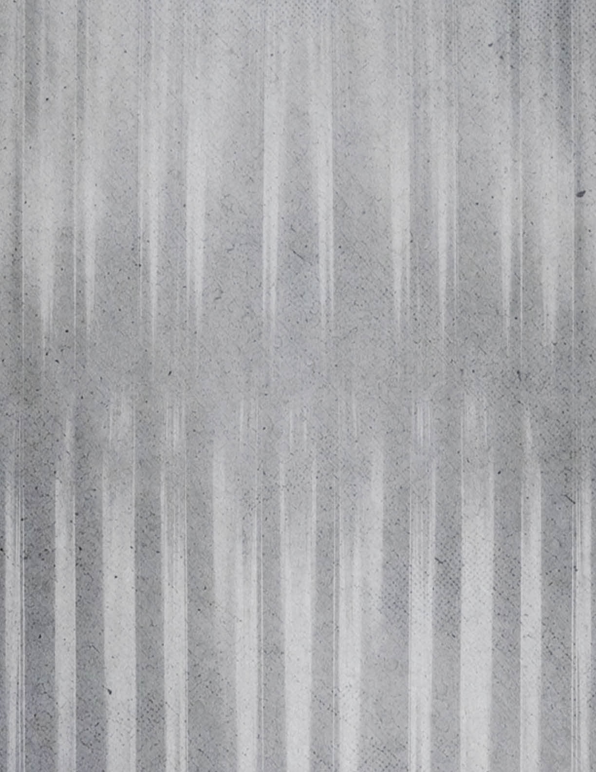 A textured gray surface with vertical streaks creating a subtle striped pattern. Description generated by AI