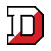 A stylized logo featuring the letters T and D with a bold black outline and a red diagonal background element. Description generated by AI
