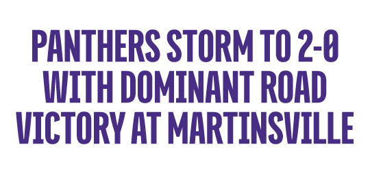 PANTHERS STORM TO 2 0 WITH DOMINANT ROAD VICTORY AT MARTINSVILLE