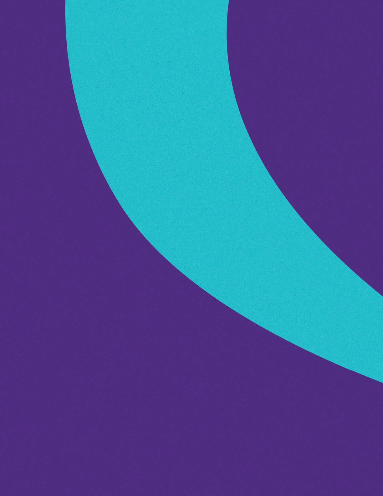 A close-up of a curved turquoise shape on a purple background. Description generated by AI