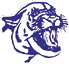 A stylized blue illustration of a roaring tiger head facing right. Description generated by AI