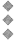 Three diamond-shaped patterns with a grid-like texture arranged vertically on a white background. Description generated by AI