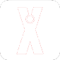 A red and white X. Description generated by AI