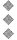 Three diamond-shaped patterns with a grid-like texture arranged vertically on a white background. Description generated by AI