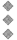 Three diamond-shaped patterns with a grid-like texture arranged vertically on a white background. Description generated by AI