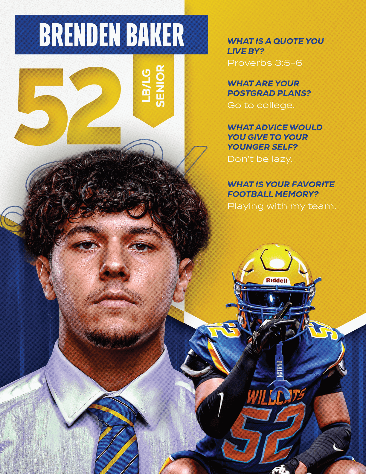 A football player wearing a blue and red jersey with the number 15 on the back. Description generated by AI