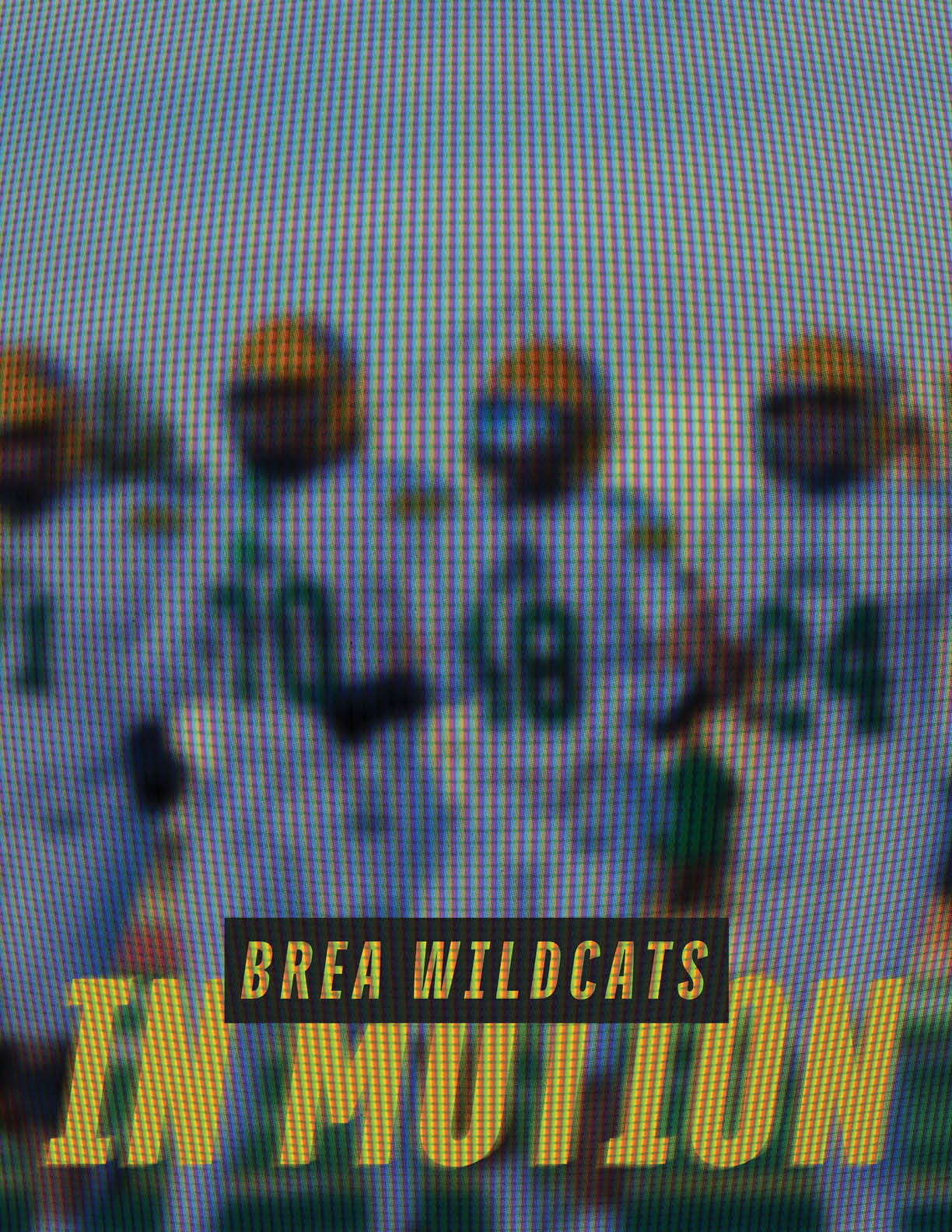 A football team in green and yellow uniforms. Description generated by AI