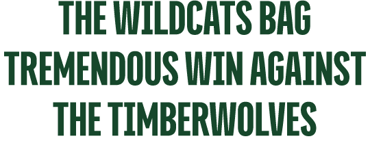 the wildcats bag tremendous win against the timberwolves