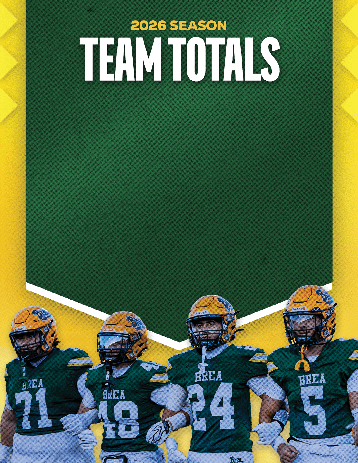 A group of football players standing on the field. Description generated by AI