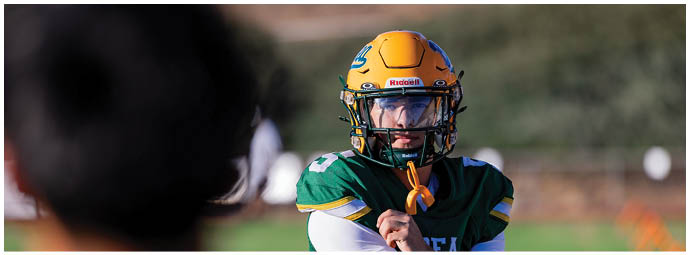 A football player is sliding on the ground. Description generated by AI