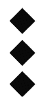 Three blue diamond shapes with a textured pattern are arranged vertically on a white background. Description generated by AI