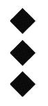 Three blue diamond shapes with a textured pattern are arranged vertically on a white background. Description generated by AI