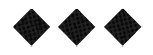 Three black diamond shapes with a subtle grid pattern are evenly spaced on a white background. Descripci n generada con IA