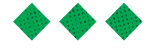 Three black diamond shapes arranged horizontally on a white background. Descripci n generada con IA