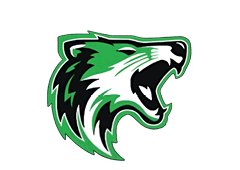 A stylized roaring animal head logo in green, black, and white colors. Descripci n generada con IA