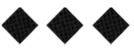 Three green diamond shapes with small black dots arranged in a grid pattern inside each diamond. Descripci n generada con IA