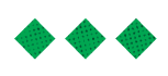 Three black diamond shapes arranged horizontally on a white background. Descripci n generada con IA