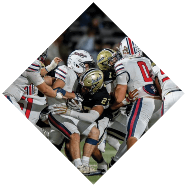 A man wearing a white jersey with the number 1 on it is pointing at the camera. AI generated content