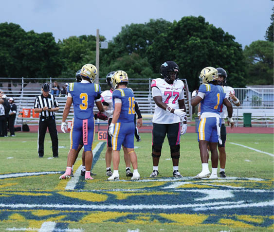 A group of football players celebrating a victory. AI generated content
