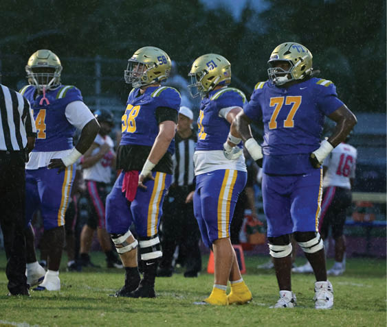 A group of football players celebrating a victory. AI generated content