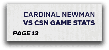 page 13,cardinal newman vs csn game stat