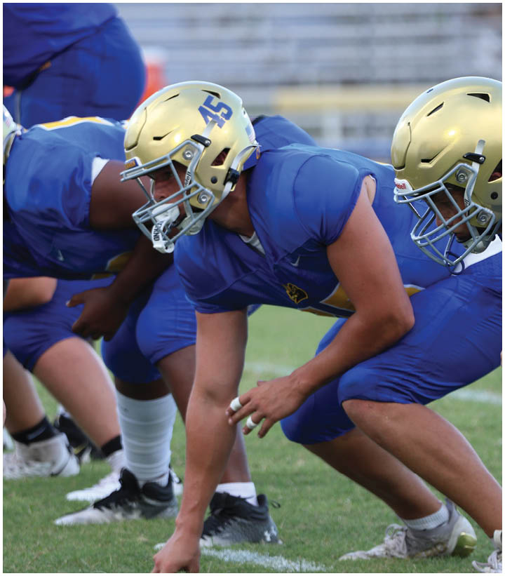 A group of football players wearing black and white uniforms. Description generated by AI