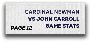 page 12,cardinal newman vs JOHN CARROLL game stat