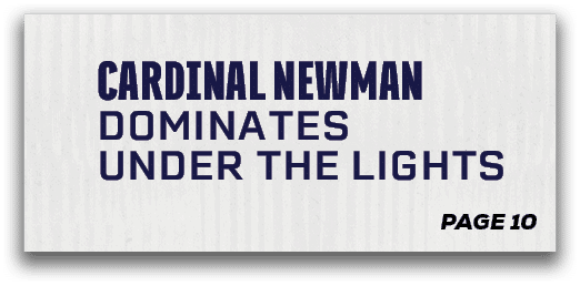 page 10,Cardinal Newman Dominates Under the Light