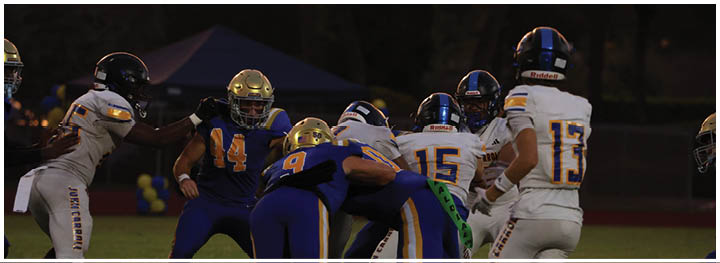 A football player is sliding on the ground. Description generated by AI