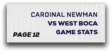 page 12,cardinal newman vs west boca game stat