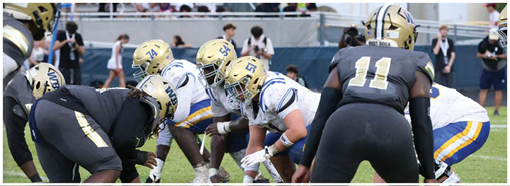 A football player is sliding on the ground. Description generated by AI