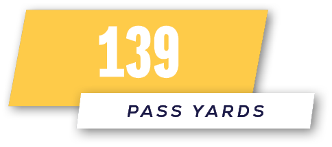 Pass yards,13